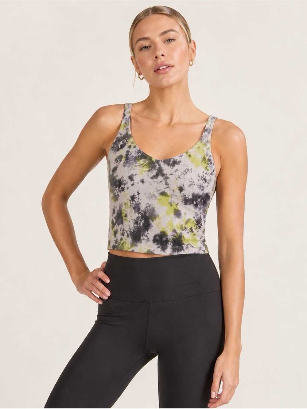 Lululemon Woman Tie Dye Crop Top Sports Bra US4 Activewear Yoga Boho Running Gym
